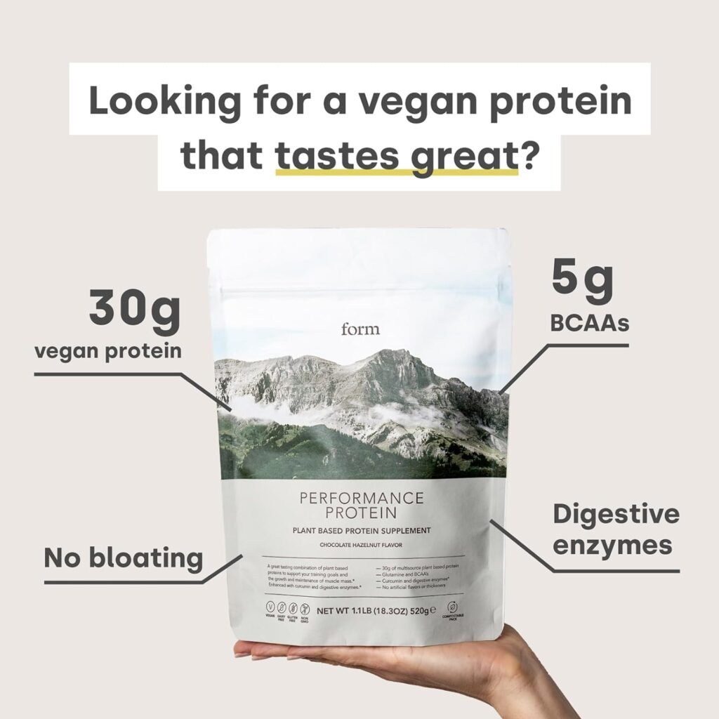 Form Performance Protein - Vegan Protein Powder - 30g of Plant Based Protein per Serving, with BCAAs and Digestive Enzymes. Perfect Post Workout. Tastes Great with Just Water! (Tiramisu)