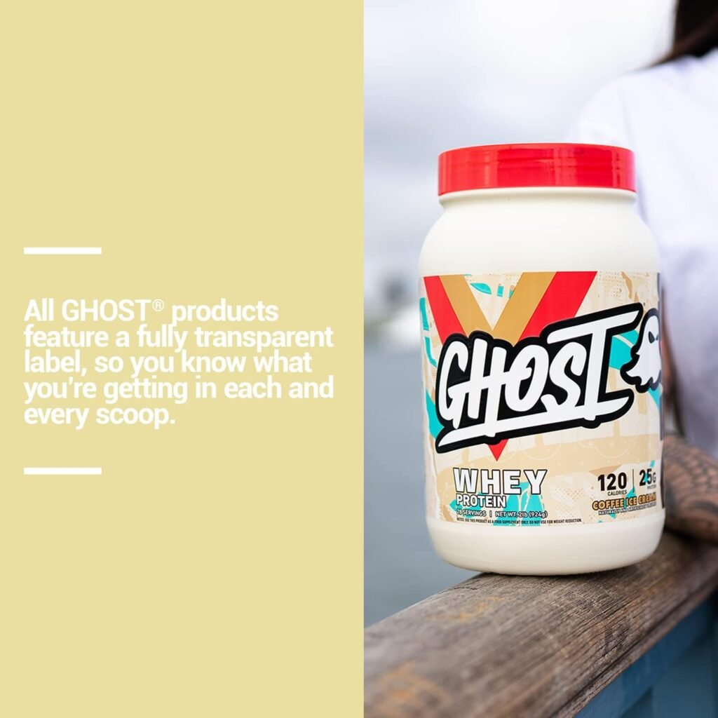 GHOST Whey Protein Powder, Chips Ahoy - 2LB Tub, 25G of Protein - Chocolate Chip Cookie Flavored Isolate, Concentrate  Hydrolyzed Whey Protein Blend