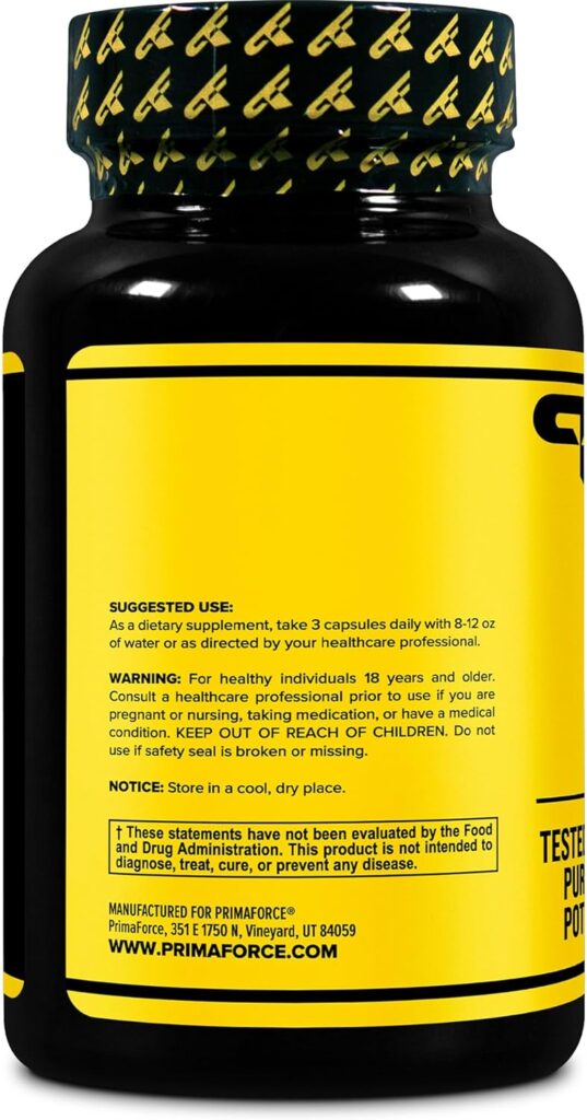 Primaforce Nitric Oxide Booster (2,250mg, 120 Capsules) - 40 Servings of Our High Potency Nitric Oxide Boosting Blend for Pre-Workout and Post-Workout