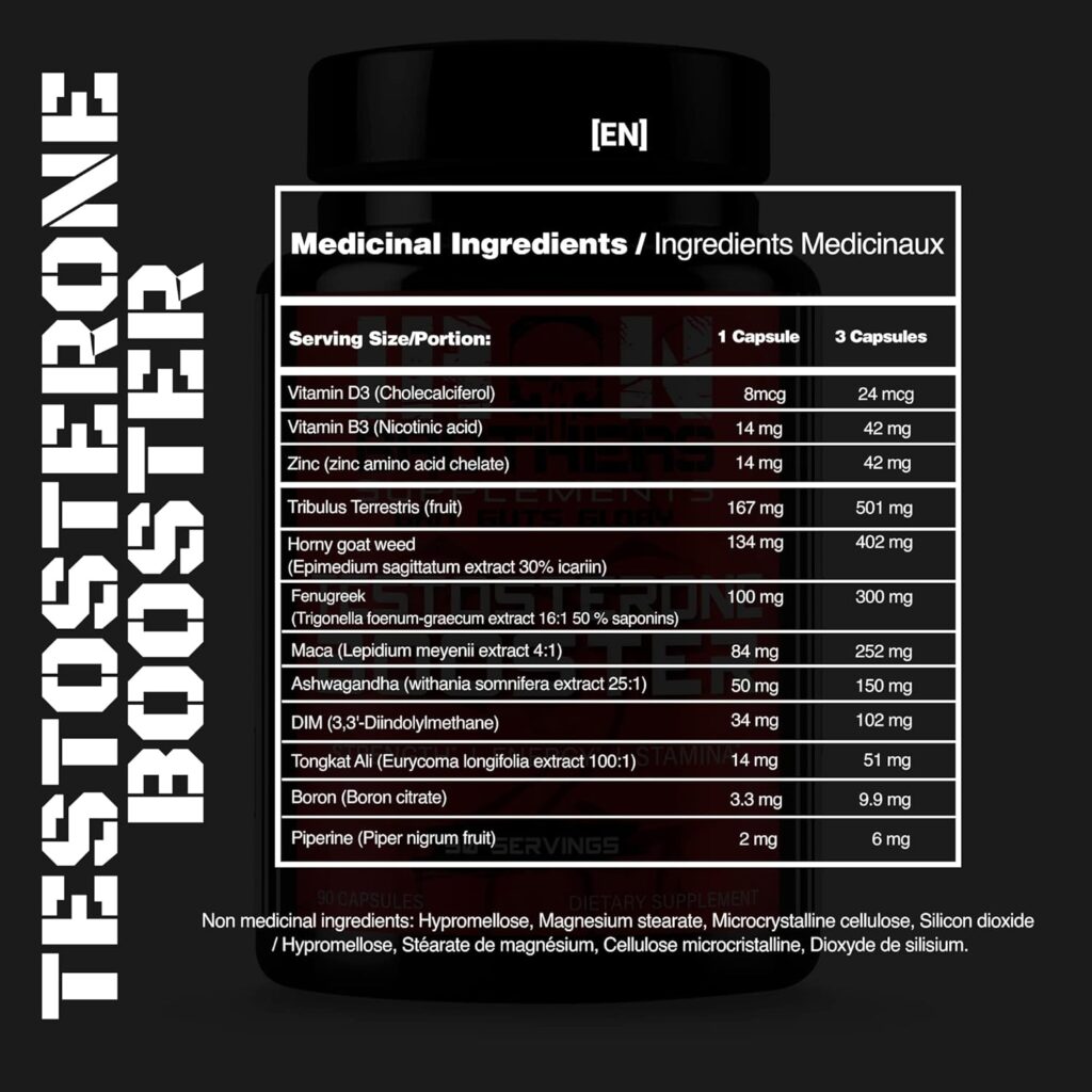 Testosterone Booster for Men - Estrogen Blocker - Supplement Natural Energy, Strength  Stamina - Lean Muscle Growth - Increase Male Performance